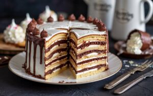 Half Chocolate Half Vanilla Cake Recipe
