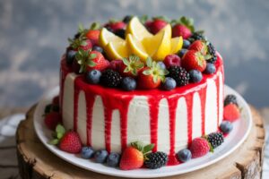 Lemon Berry Mascarpone Cake Recipe