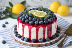 Lemon Blueberry Mascarpone Cake Recipe