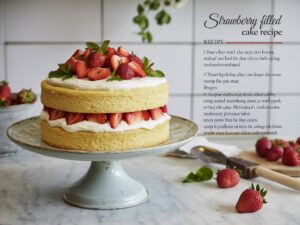 Strawberry Filled Cake Recipe